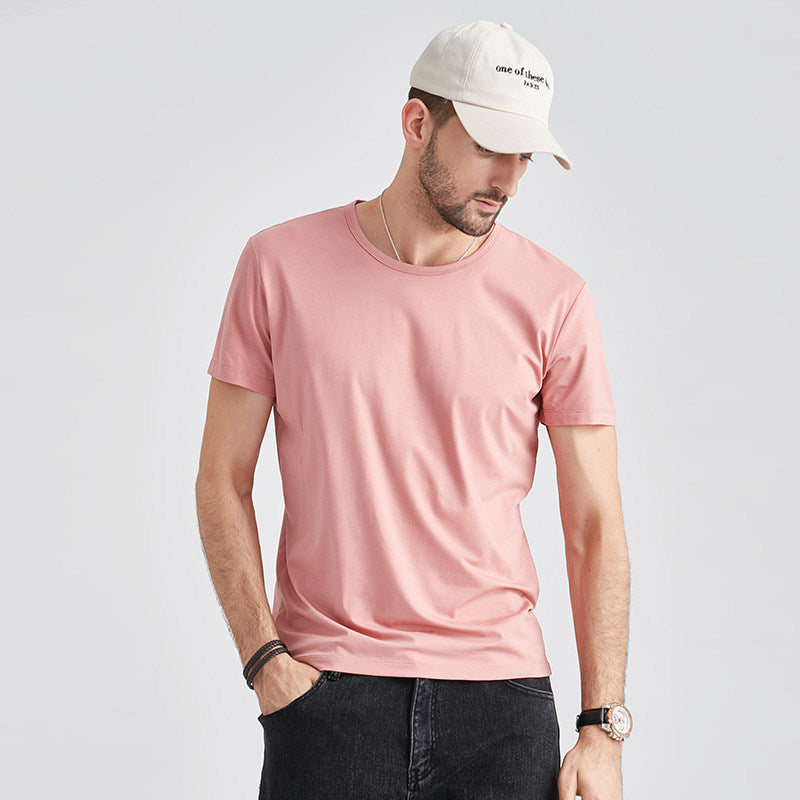 Modal Short Sleeve Men's T-Shirt Summer Slim and Quick-Drying