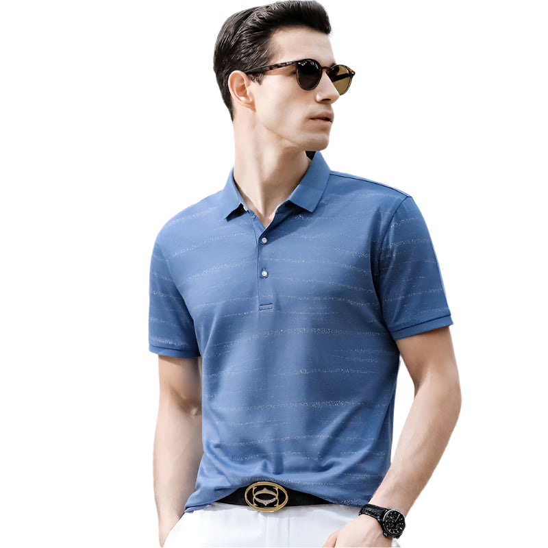 Lapel Stripes Men's Polo Shirt