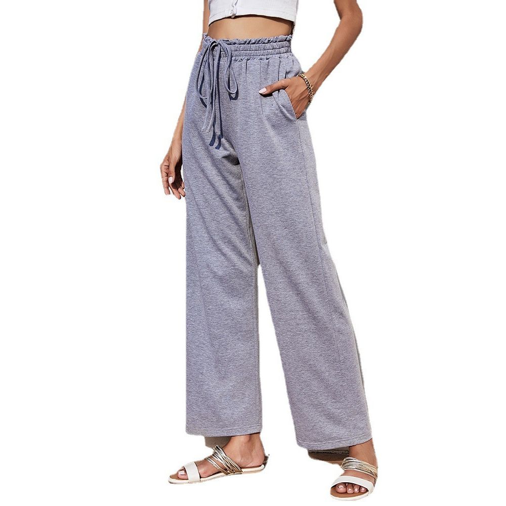 Loose Cotton Wide-Leg Pants