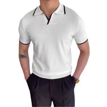 Men's Casual Slit Polo Shirt